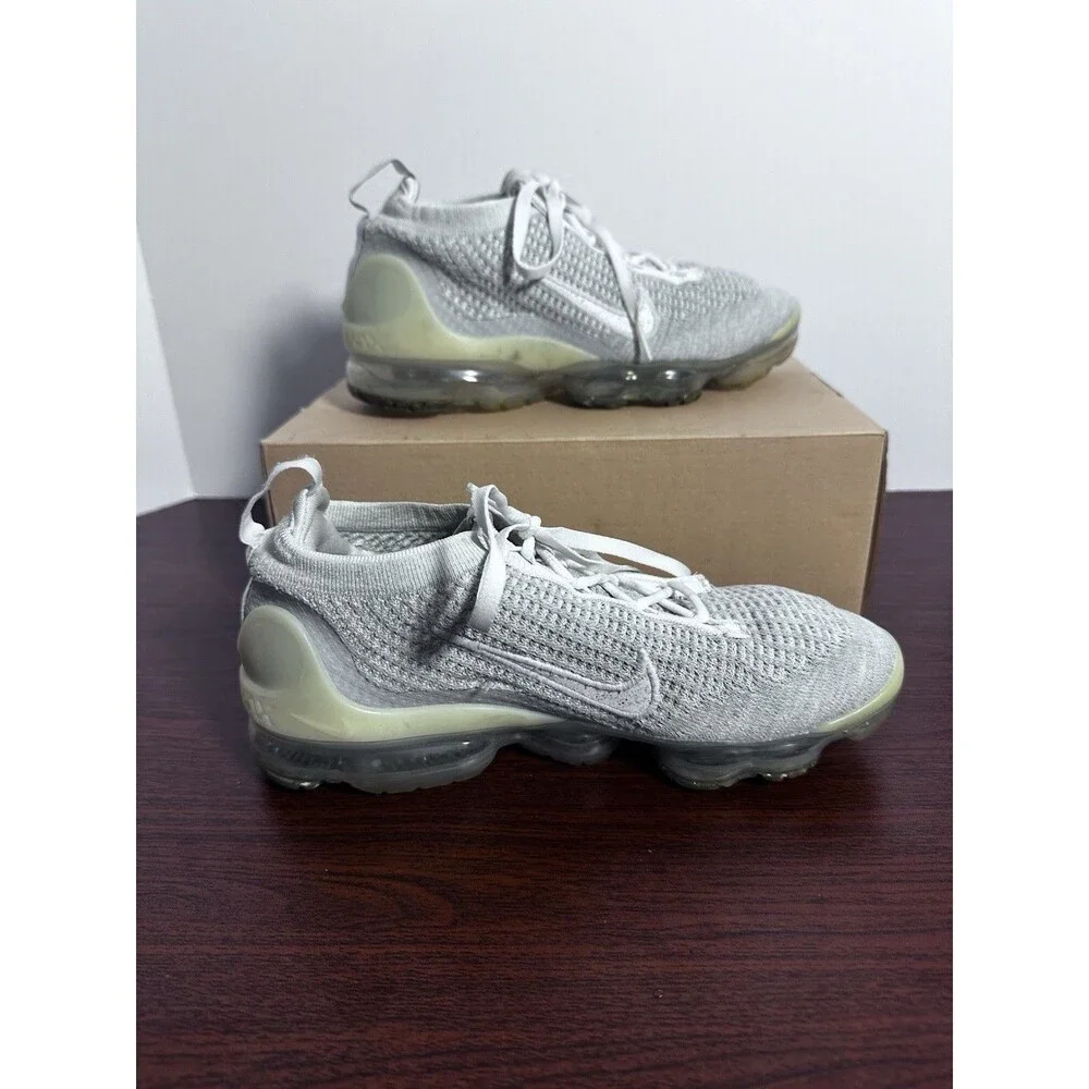 Nike Air VaporMax 2021 FK Pure Platinum White Running Shoes DC4112-100 Size 7.5